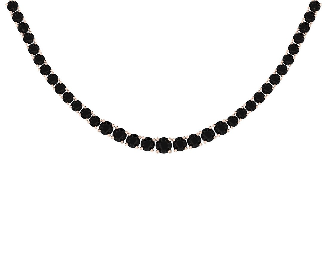 3.00 Ctw i2/i3 Treated Fancy Black Diamond 14K Rose Gold Slide Necklace: Center Diamond Weight : 3.00 Ctw ( Round cut) Center Diamond Color : Treated Fancy Black Dimaond Center Clarity : i2/i3 Center Stone Setting : Prong Metal Weight : Approx 16.50 Gram 14K Rose Gold