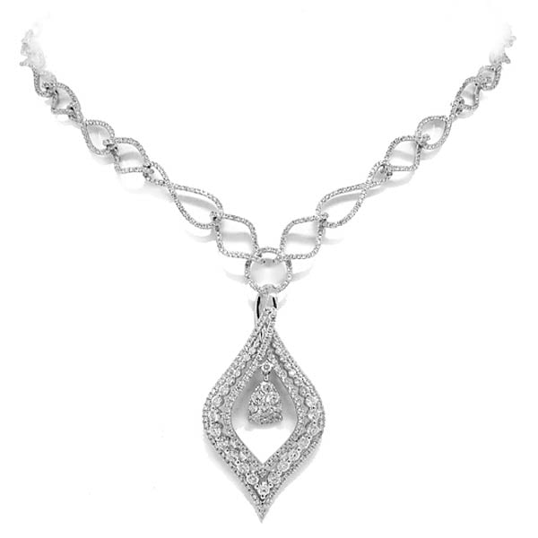 4.08ct 14k White Gold Diamond Necklace: METAL TYPE: 14k White Gold ;TOTAL CARAT WEIGHT: 4.08 ;NAME OF CENTER STONE: Diamond ;CENTER STONE SHAPE: ;CENTER STONE CLARITY: SI1-SI2 ;CENTER STONE COLOR: G-h ;CENTER STONE SETTING: ;CENTER STONE CA