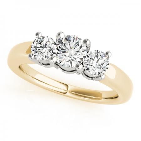 CERTIFIED 18KT TWO TONE GOLD 2.25 CTW J-K/VS-SI1 DIAMOND BRIDAL SET (1 of 1)