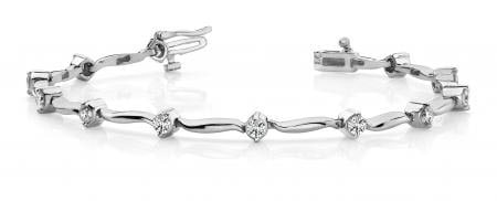 14KT WHITE GOLD 1 CTW G-H VS2/SI1 LINK BRACELET: 14KT WHITE GOLD 1 CTW G-H VS2/SI1 LINK BRACELET SK1142 #PAPPS19915v5