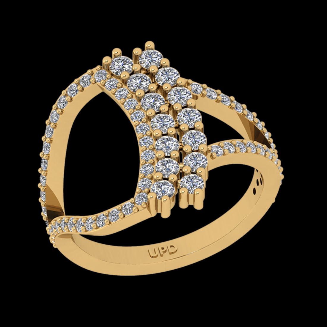 0.95 Ctw SI2/I1 Diamond 14K Yellow Gold Engagement Ring (1 of 2)