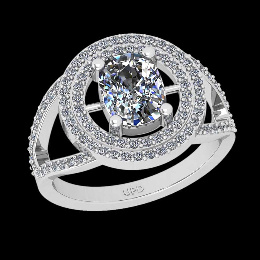 1.79 Ctw SI2/I1 Diamond 18K White Gold Engagement Ring (1 of 2)
