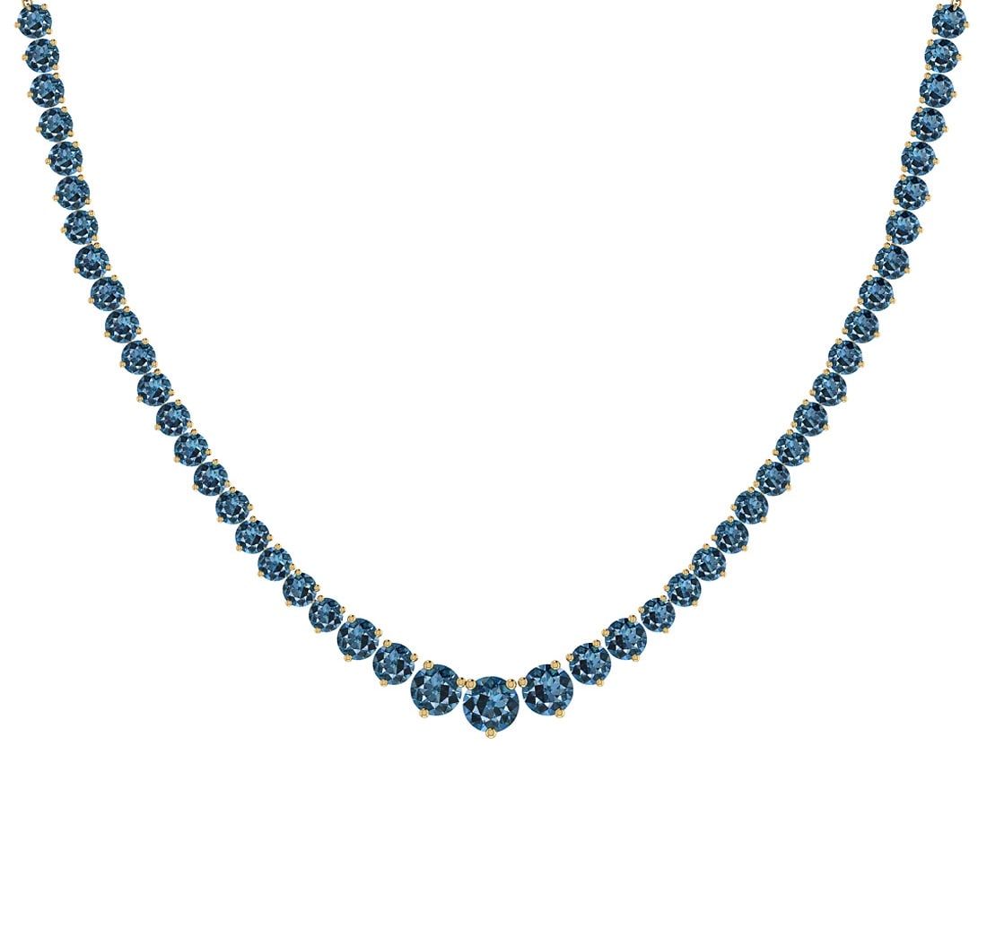 4.04 Ctw i2/i3 Treated Fancy Blue Diamond 14K Yellow Gold Slide Necklace: Center Diamond Weight : 4.04 Ctw ( Round cut) Center Diamond Color : Treated Fancy Blue Dimaond Center Clarity : i2/i3 Center Stone Setting : Prong Metal Weight : Approx 16.50 Gram 14K Yellow Gold