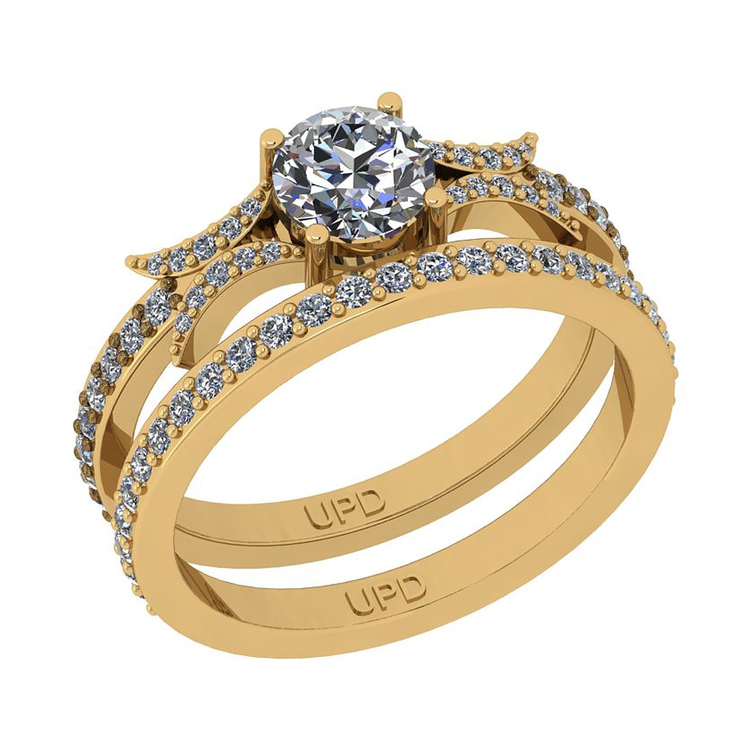 0.95 Ctw SI2/I1 Gia Certified Center Diamond 14K Yellow Gold Bridal Style W: Center Diamond Weight : 0.50 Ctw ( Round Cut GIA Certified ) Center Diamond Color :-J-K Center Stone Setting : Prong Center Clarity : SI2/I1 Side Stone Weight Of Ctw 0.45 Ctw Side Stone Color : J-K