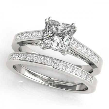 CERTIFIED PLATINUM 1.08 CTW J-K/VS-SI1 DIAMOND BRIDAL SET: CERTIFIED PLATINUM 1.08 CTW J-K/VS-SI1 DIAMOND BRIDAL SET (CENTER STONE DIAMOND .70 CTWW J-K/VS-SI1) please request ring size upon payment #PAPPS86726v3
