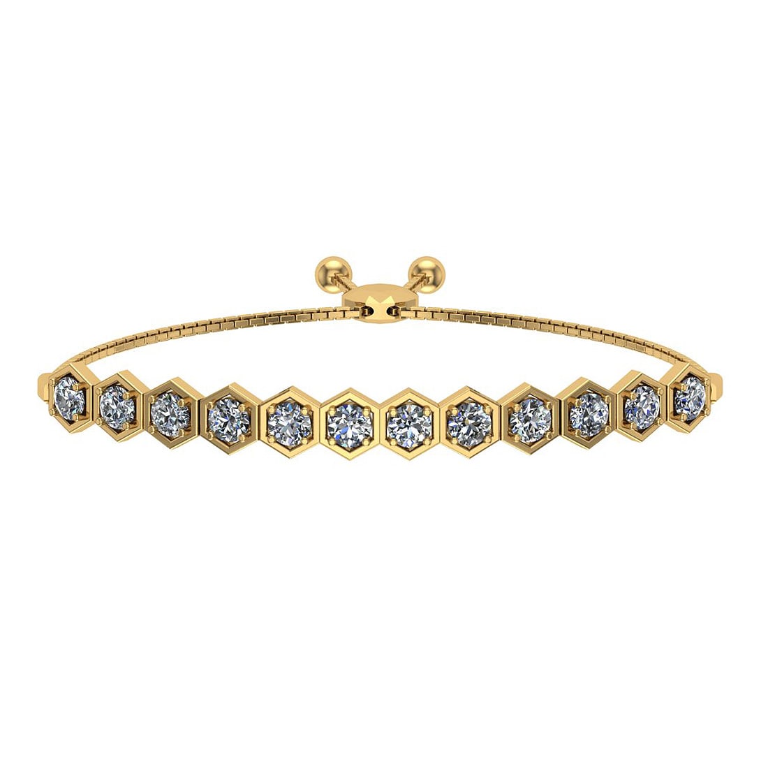 1.23 Ctw SI2/I1 Diamond Prong Set 14K Yellow Gold Slide Bracelet: Center Diamond Weight : 1.23 Ctw (Round Cut) Center Diamond Color :- J-K Center Clarity : SI2/I1 Stone Setting : Prong Metal Weight : Approx 6.70 Gram 14K Yellow Gold Slide Bracelet B410-2.5(2)SB
