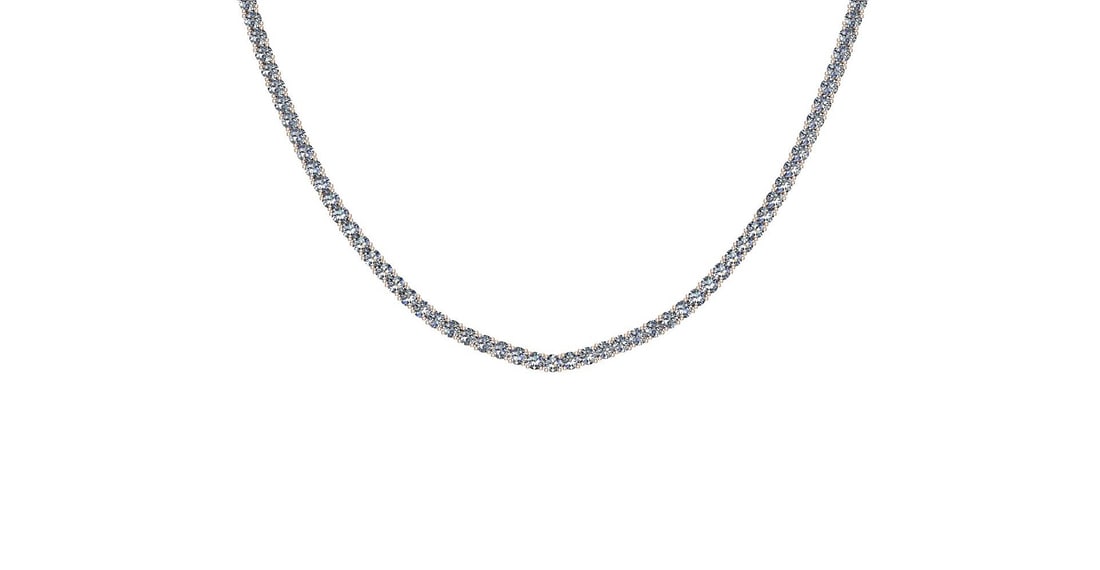 Certified 4.54 Ctw SI2/I1 Diamond 14K Rose Gold Necklace (1 of 1)