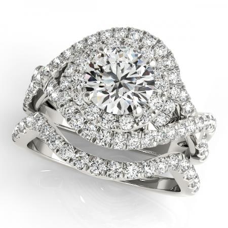 Certified 2.25 Ctw SI2/I1 Diamond 14K White Gold Bridal Wedding Set Ring: Center Diamond Approx Weight: 1.00 Ctw (Round Cut) Center Color: J-K Center Stone Clarity: SI2/I1 Center Stone Setting: Prong Side Stone 1.25 Ctw Side Stone Color: J-K Stone Clarity: SI2/I1 Stone