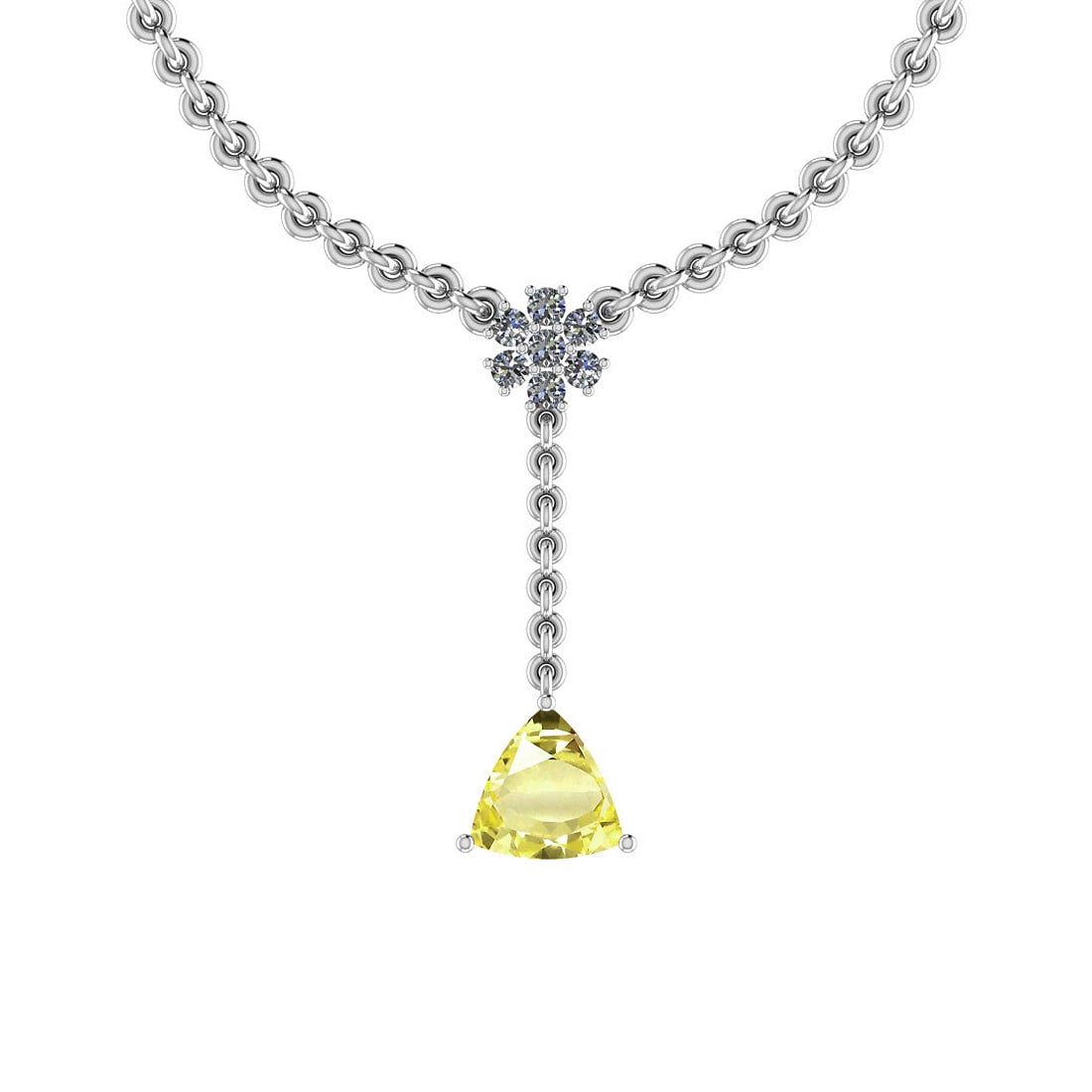 Certified 3.03 Ct Fancy Lemon And Diamond VS/SI1 Platinum Victorian Style P: Center Stone Approx Weight: 2.79 Ctw (1 pcs Fancy Shape) Center Stone Color: Lemon Topaz Center Stone Setting: Prong Side Stone Approx Weight: 0.24 ctw Side Stone Color: G-H Stone Clarity: VS/SI1 Ston