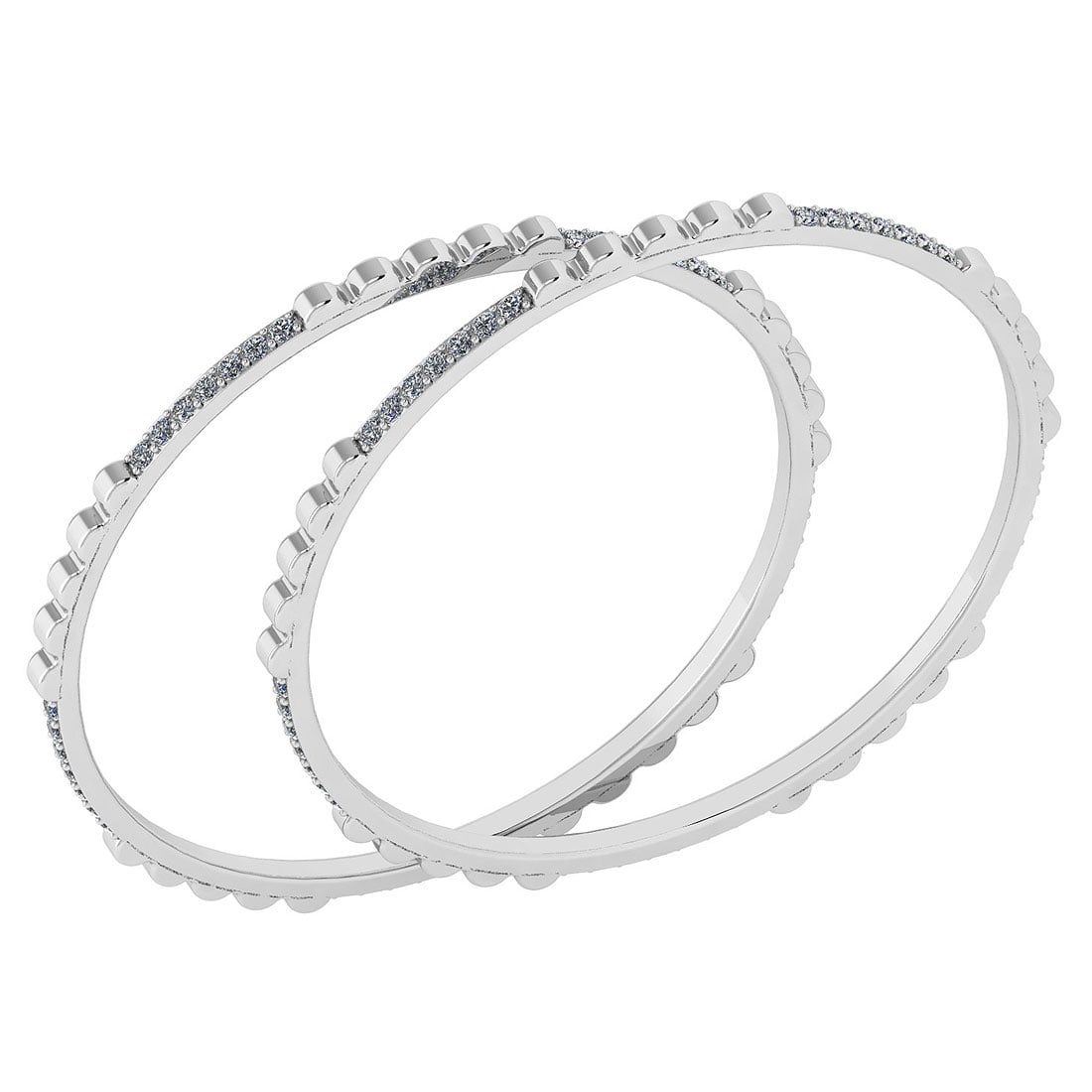 2.10 Ctw SI2/I1 Diamond 10K White Gold Bengals: Center Stone Weight : 2.10 Ctw (Round Cut ) Center Stone Color : J-K Stone Clarity : SI2/I1 Stone Setting : Prong Metal Weight : Approx 25.30 Gram Bengals s Size : 57 mm 2 24 Inches 10K White Gold