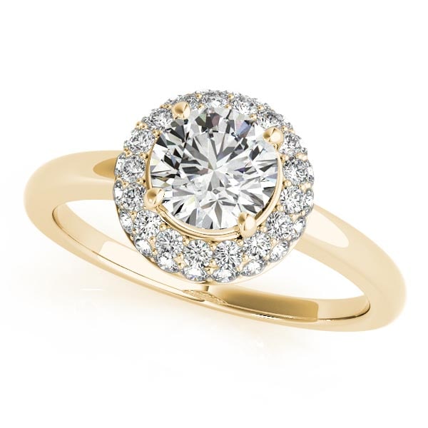 CERTIFIED 18K YELLOW GOLD 1.45 CTW J-K/VS-SI1 DIAMOND HALO ENGAGEMENT RING (1 of 1)