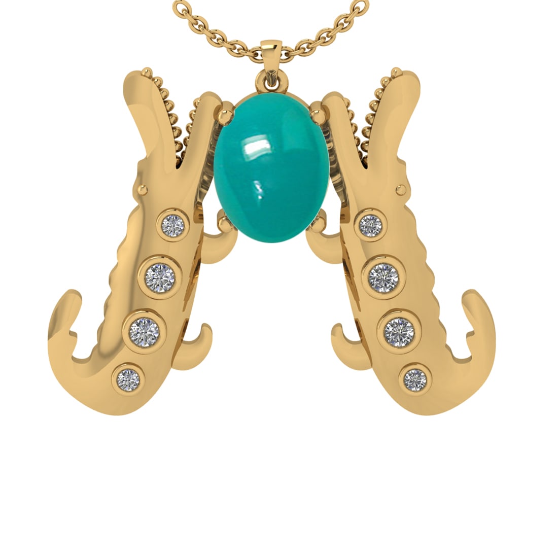 3.32 Ctw VS/SI1 Emerald and Diamond 14k Yellow Gold Pendant: Center Stone Weight : 3.02 Ctw ( Oval Cab) Center Stone Color :-Emerald Setting : Prong Side Weight Of Ctw 0.20 Ctw Color : J-K Clarity : VS/SI1 Stone Setting : Prong Metal Weight : Approx 7.20 gram