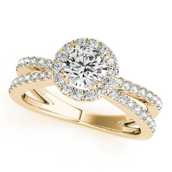 CERTIFIED 18K YELLOW GOLD 1.15 CTW J-K/VS-SI1 DIAMOND HALO ENGAGEMENT RING (1 of 1)
