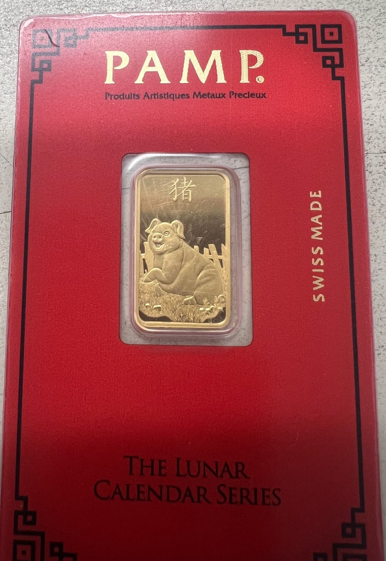 PAMP LUNAR SERIES 5 GRAM GOLD BAR YEAR OF THE PIG: PAMP LUNAR SERIES 5 GRAM GOLD BAR YEAR OF THE PIG #PAPPS22683v15