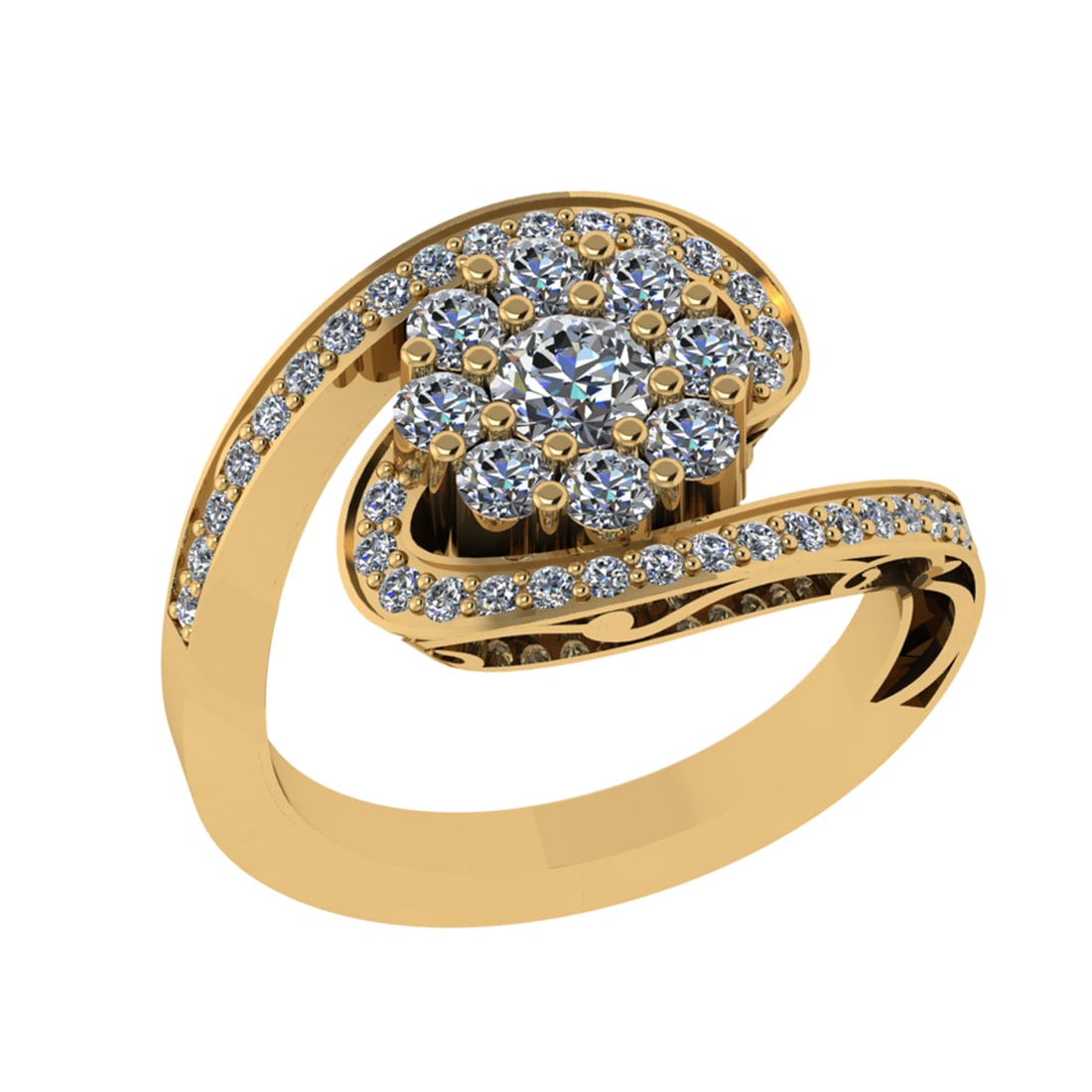 1.22 Ctw VS/SI1 Diamond Prong Set 14K Yellow Gold Engagement Ring: Center Diamond Weight :-: 0.88 Ctw ( Round Cut) Color :- J-K Clarity : VS/SI1 Center Stone Setting : Prong Side Diamond Weight Of Ctw 0.34 Ctw Color : J-K Clarity : VS/SI1 Stone Setting : Prong Metal 