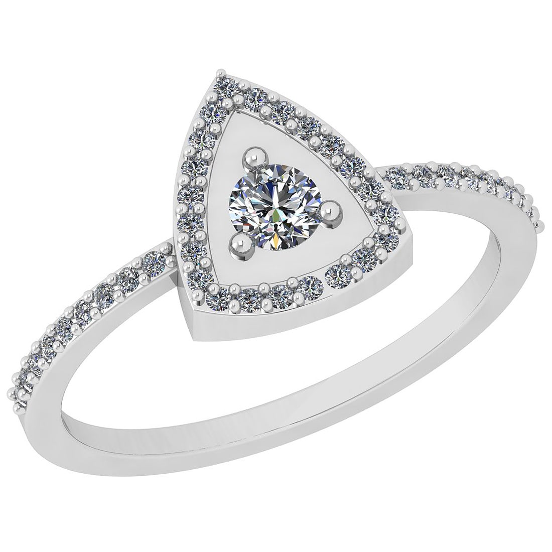 0.30 Ctw I2/I3 Diamond 14K White Gold Vintage Style Ring (1 of 1)