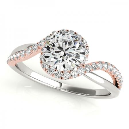 CERTIFIED PLATINUM 1.43 CTW J-K/VS-SI1 DIAMOND HALO ENGAGEMENT RING (1 of 1)