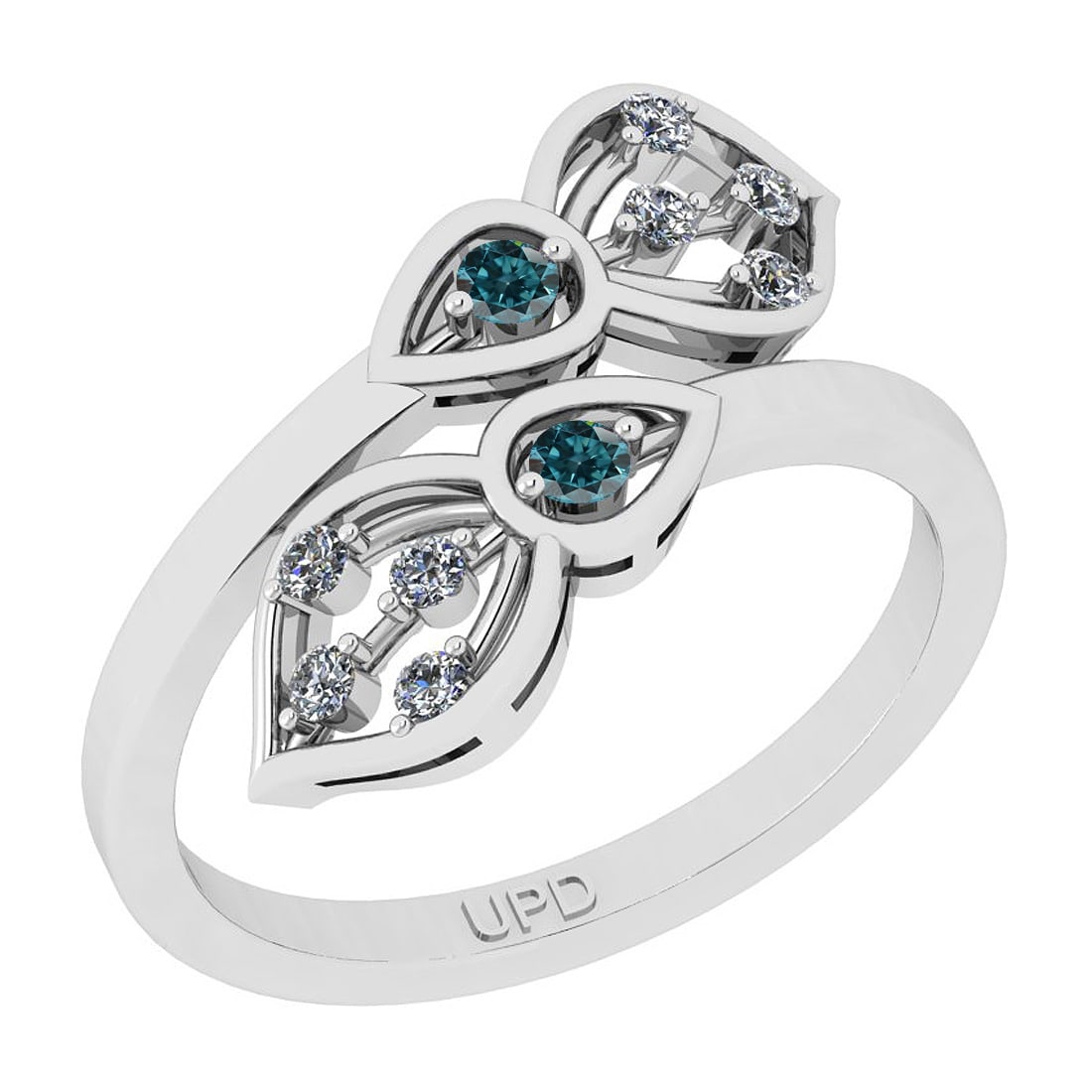 0.65 Ctw i2/i3 Treated Fancy Blue and White Diamond 14K White Gold Flower E: Color Stone Weight : 0.25 Ctw ( Round cut) Center Stone Color : Treated Fancy Blue Diamond Center Clarity : i2/i3 Center Stone Setting : Prong Side Stone Weight Of Ctw 0.40 Ctw Side Stone Color : J-K 