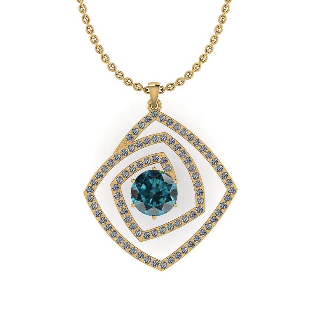 Certified 4.79 Ctw I1/I2 Treated Fancy Blue And White Diamond Style Prong S: Center Approx Weight: 3.25 Ctw (Round Cut I1/I2 ) Center Color: Treated Fancy Blue Diamond Center Setting: Prong Side Stone 1.54 Ctw Side Stone Color: J-K Stone Clarity: SI2/I1 Stone Setting: Prong Me