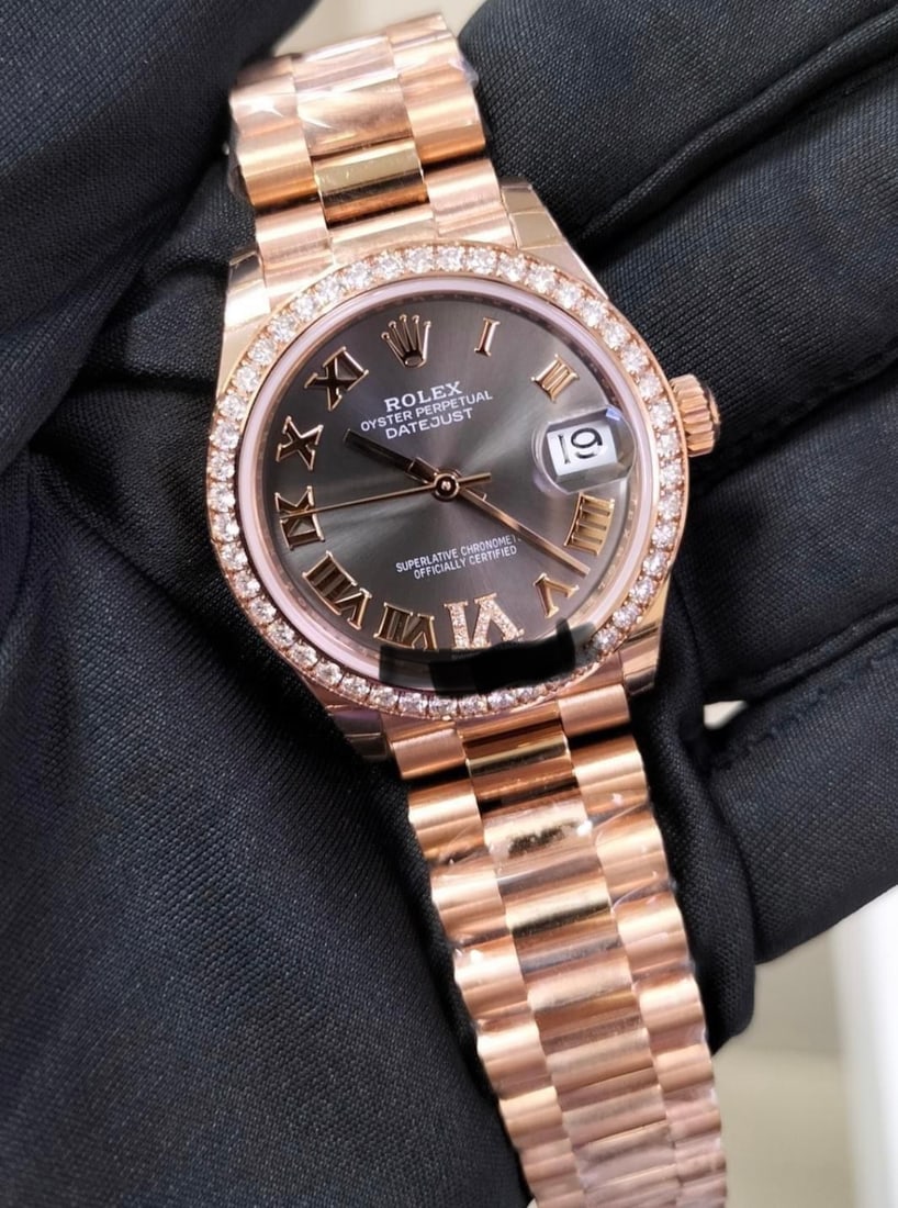 Factory Diamond New 31mm Rolex (278285RBR) Presidential Datejust Comes with: Factory Diamond New 31mm Rolex Presidential Datejust Comes with Box and Papers #PAPPS15904v8