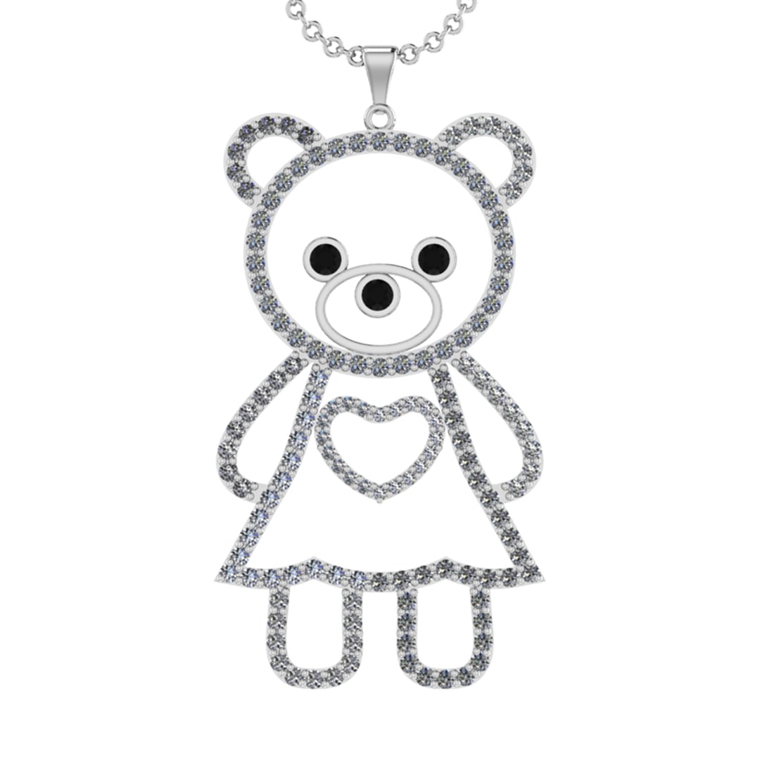 3.56 Ctw SI2/I1 Treted Fancy Black Diamond Prong Set 14K White Gold Teddy P: Eye Diamond Weight :- 0.30 ctw Eye Diamond Color :- Treted Fancy Black Diamond Setting :- Prong Side Stone Weight Of Ctw 3.26 Ctw Side Stone Color : J-K Stone Clarity : SI2/I1 Stone Setting : Prong Me