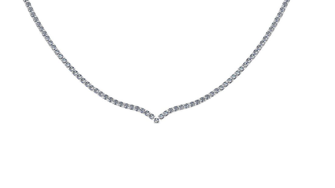 4.66 Ctw SI2/I1 Diamond 14K White Gold Necklace (1 of 1)