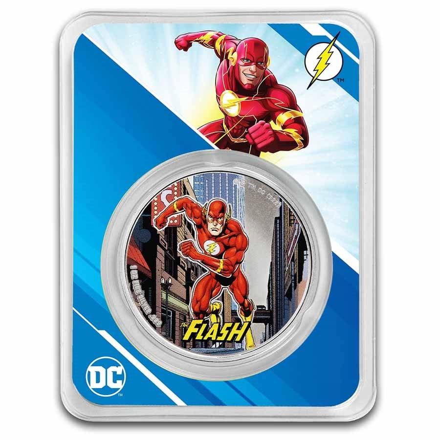 2023 Samoa ? DC Comics ?The Flash? 1 oz Silver Coin (full color): 2023 Samoa ? DC Comics ?The Flash? 1 oz Silver Coin (full color) #PAPPS98439v15