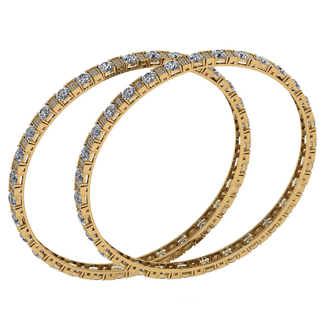 16.49 Ctw SI2/I1 Diamond 10K Yellow Gold Bengals: Center Stone Weight : 16.49 Ctw (Round Cut ) Center Stone Color : J-K Stone Clarity : SI2/I1 Stone Setting : Prong Metal Weight : Approx 19.60 Gram Bengals s Size : 57 mm 2 24 Inches 10K Yellow Gold B