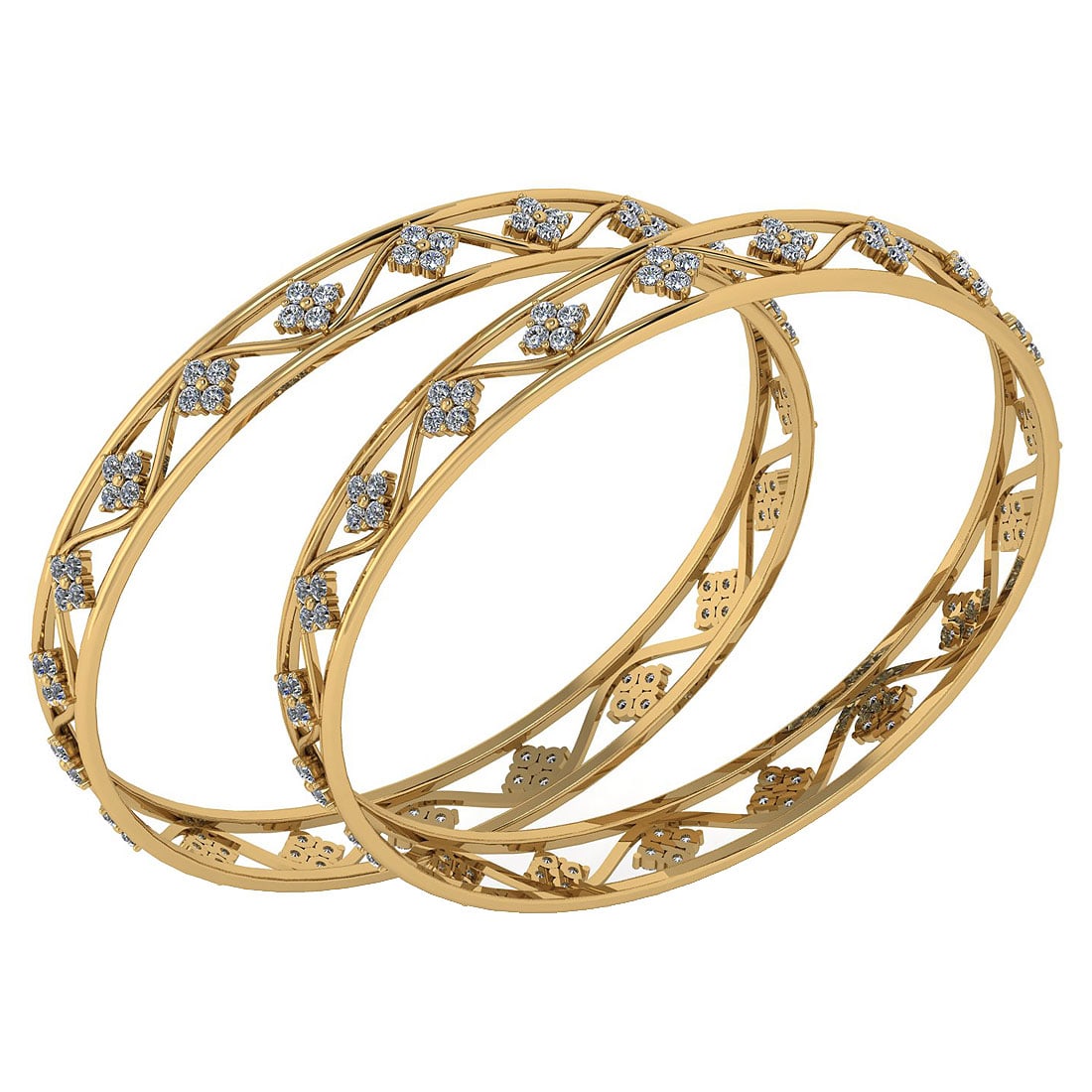 4.80 Ctw SI2/I1 Diamond 10K Yellow Gold Bengals: Center Stone Weight : 4.80 Ctw (Round Cut ) Center Stone Color : J-K Stone Clarity : SI2/I1 Stone Setting : Prong Metal Weight : Approx 27.10 Gram Bengals s Size : 57 mm 2 24 Inches 10K Yellow Gold Be