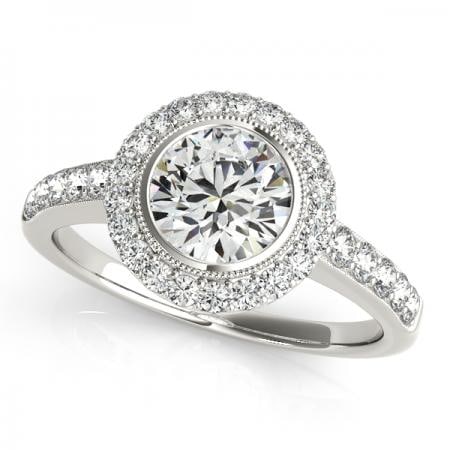 CERTIFIED PLATINUM 1.11 CTW J-K/VS-SI1 DIAMOND HALO ENGAGEMENT RING: CERTIFIED PLATINUM 1.11 CTW J-K/VS-SI1 DIAMOND HALO ENGAGEMENT RING (CENTER STONE DAIMOND .70 CTW J-K/VS-SI1) please request ring size upon payment #PAPPS86155v3