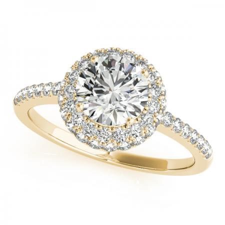 CERTIFIED 18K YELLOW GOLD 1.84 CTW J-K/VS-SI1 DIAMOND HALO ENGAGEMENT RING (1 of 1)