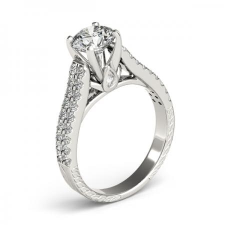 CERTIFIED 18KT WHITE GOLD 1.59 CTW J-K/VS-SI1 DIAMOND BRIDAL SET: CERTIFIED 18KT WHITE GOLD 1.59 CTW J-K VS2/SI1 DIAMOND BRIDAL SET (CENTER STONE DIAMOND .80 CTWW J-K/VS-SI1) please request ring size upon payment #PAPPS86777v3