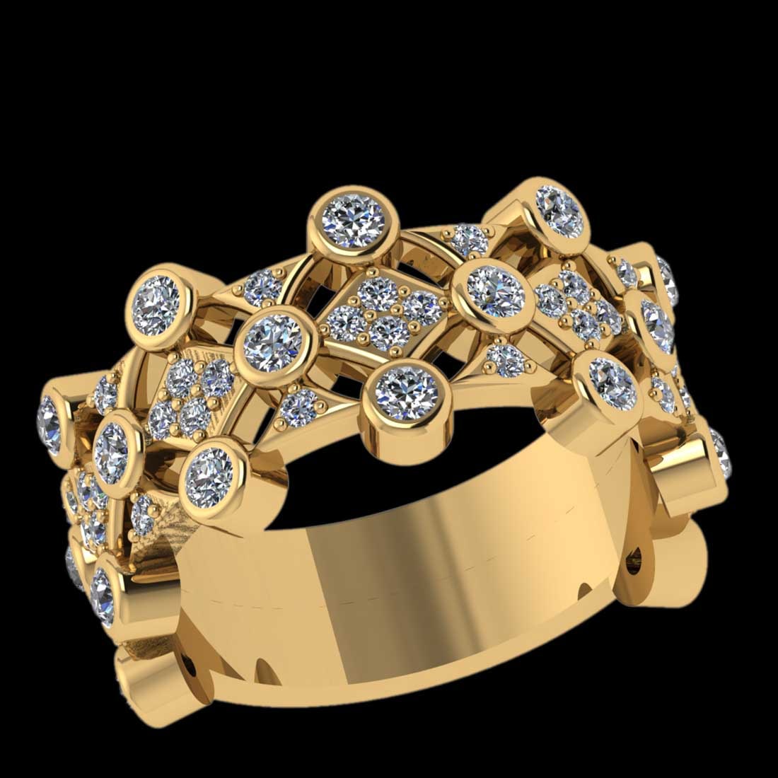 1.16 Ctw SI2/I1 Diamond 10K Yellow Gold Eternity Band Ring: Total Diamond Weight : 1.16 Ctw (Round cut) Center Diamond Color :- J-K Center Clarity : SI2/I1 Stone Setting : Prong Metal Weight : Approx 6.40 Gram 10K Yellow Gold Eternity Band Ring Current Ring Si