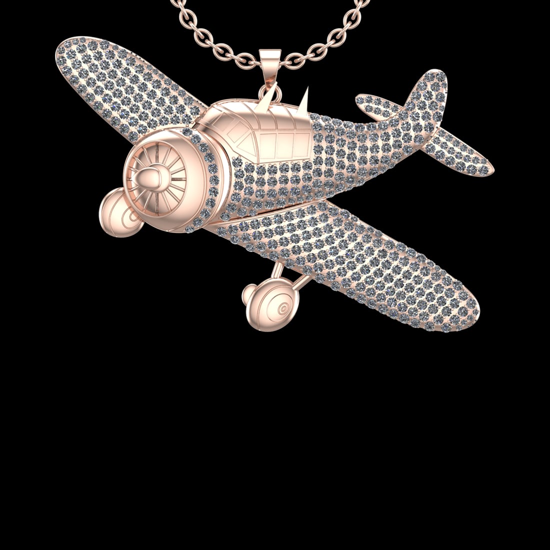 10.99 Ctw SI2/I1 Diamond 18K Rose Gold Hip Hop Style Necklace: Total Diamond Weight : 10.99 Ctw (Round cut) Center Diamond Color :- J-K Center Clarity : SI2/I1 Stone Setting : Prong Metal Weight : Approx 57.40 Gram 18K Rose Gold Hip Hop Style Necklace Width :-83 