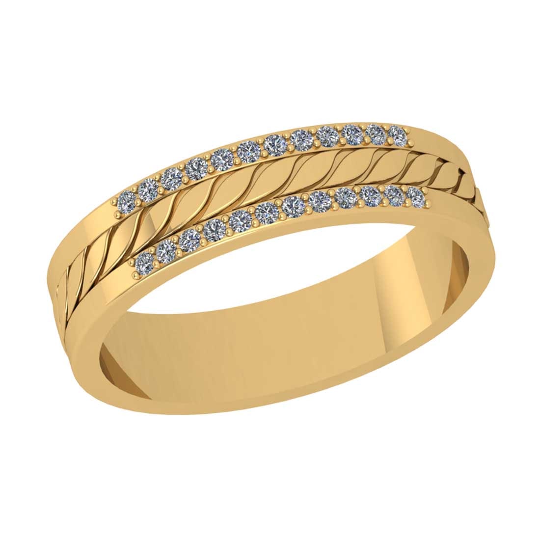 0.18 Ctw SI2/I1 Diamond Style 14K Yellow Gold Eternity Band Ring (1 of 2)