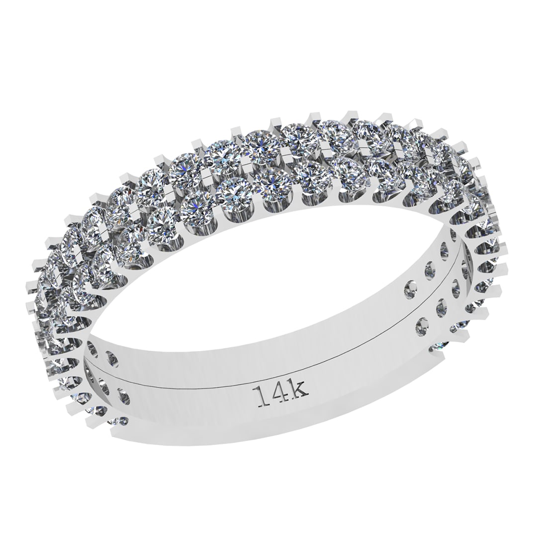 0.98 Ctw Si2/i1 Diamond 14K White Gold Groom Wedding Band Ring: Total Weight : 0.98 Ctw (Round Cut ) Diamond Stone Color : J-K Stone Clarity : Si2/i1 Diamond Stone Setting : Prong Metal Weight : Approx 3.50 Gram 14K White Gold Groom Wedding Band Ring Current Ring 