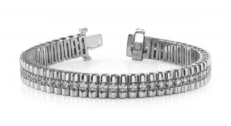 14K WHITE GOLD 2 CTW G-H I1/I2 CONTINUOUS STRAND DIAMOND BRACELET (1 of 1)