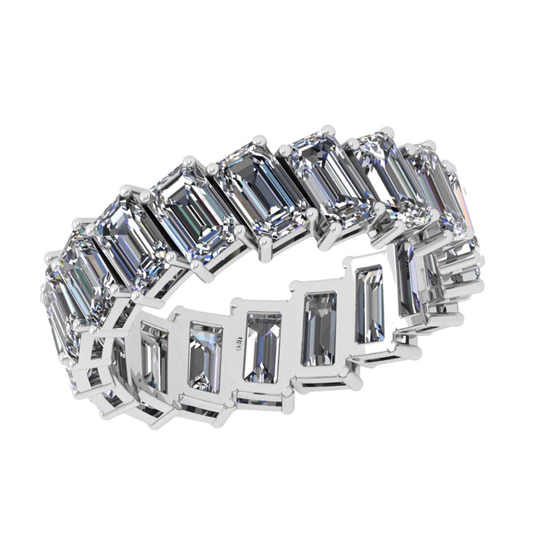 4.50 Ctw SI2/I1 Diamond 18K White Gold Eternity Ring: Total Diamond Weight : 4.50 Ctw (Round cut) Center Diamond Color :- J -K Center Clarity : SI2/I1 Stone Setting : Prong Metal Weight : Approx 3.50 Gram 18K White Gold Eternity Ring Current Ring Size-6 