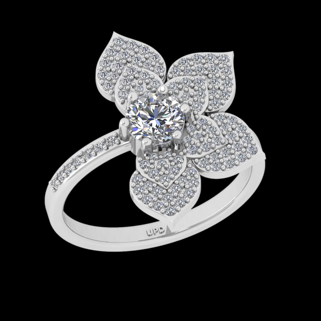 0.92 Ctw SI2/I1 Diamond 18K White Gold Engagement Ring: Center Diamond Weight :-: 0.50 Ctw ( Round Cut) Color :- G-H Clarity : SI2/I1 Center Stone Setting : Prong Side Diamond Weight Of Ctw 0.42 Ctw Color : G-H Clarity : SI2/I1 Stone Setting : Prong Metal 