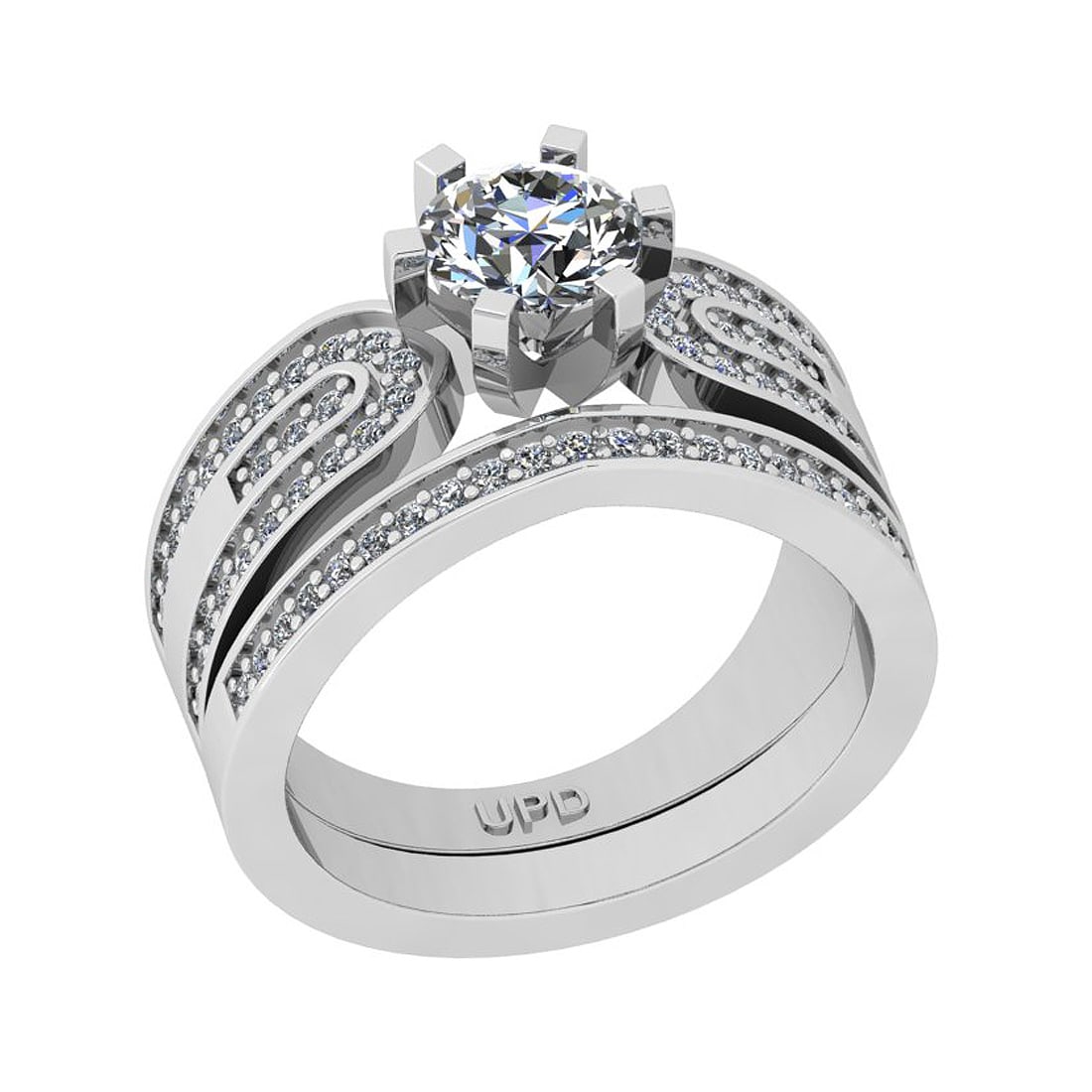 1.41 Ctw SI2/I1 Gia Certified Center Diamond 14K White Gold Bridal Style We: Center Diamond Weight : 1.00 Ctw ( Round Cut GIA Certified ) Center Diamond Color :-J-K Center Stone Setting : Prong Center Clarity : SI2/I1 Side Stone Weight Of Ctw 0.41 Ctw Side Stone Color : J-K St