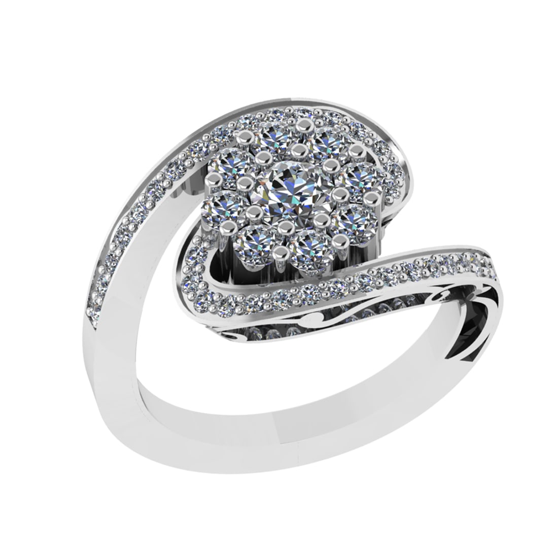 1.22 Ctw VS/SI1 Diamond Prong Set 14K White Gold Engagement Ring: Center Diamond Weight :-: 0.88 Ctw ( Round Cut) Color :- J-K Clarity : VS/SI1 Center Stone Setting : Prong Side Diamond Weight Of Ctw 0.34 Ctw Color : J-K Clarity : VS/SI1 Stone Setting : Prong Metal 
