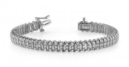 14KT WHITE GOLD 3 CTW G-H VS2/SI1 TRIPLE ILLUSION DIAMOND BRACELET (1 of 1)