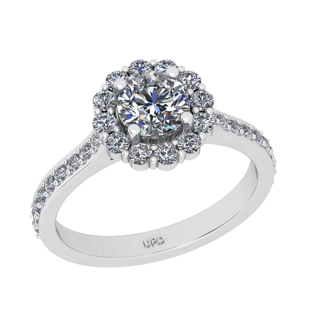 1.75 Ctw SI2/I1 Diamond 14K White Gold Engagement Ring: Center Diamond Weight : 1.10 Ctw (Round Cut) Color :- J-K Clarity : SI2/I1 Center Stone Setting : Prong Side Diamond Weight Of Ctw 0.65 Ctw Color : J-K Clarity : SI2/I1 Stone Setting : Prong Metal Wei