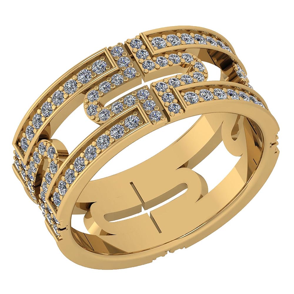 Certified 1.03 Ctw Diamond Ladies Fashion Engagement 14k Yellow Gold MADE I: Center Stone Weight ; 1.03 Ctw (168 Pcs Round) Center Stone Color: White G-H Diamond Stone Clarity : VS/SI1 Center Stone Setting ; Prong: Metal Weight: 4.30 Gram 14K Yellow Gold MADE IN USA Ring MADE 