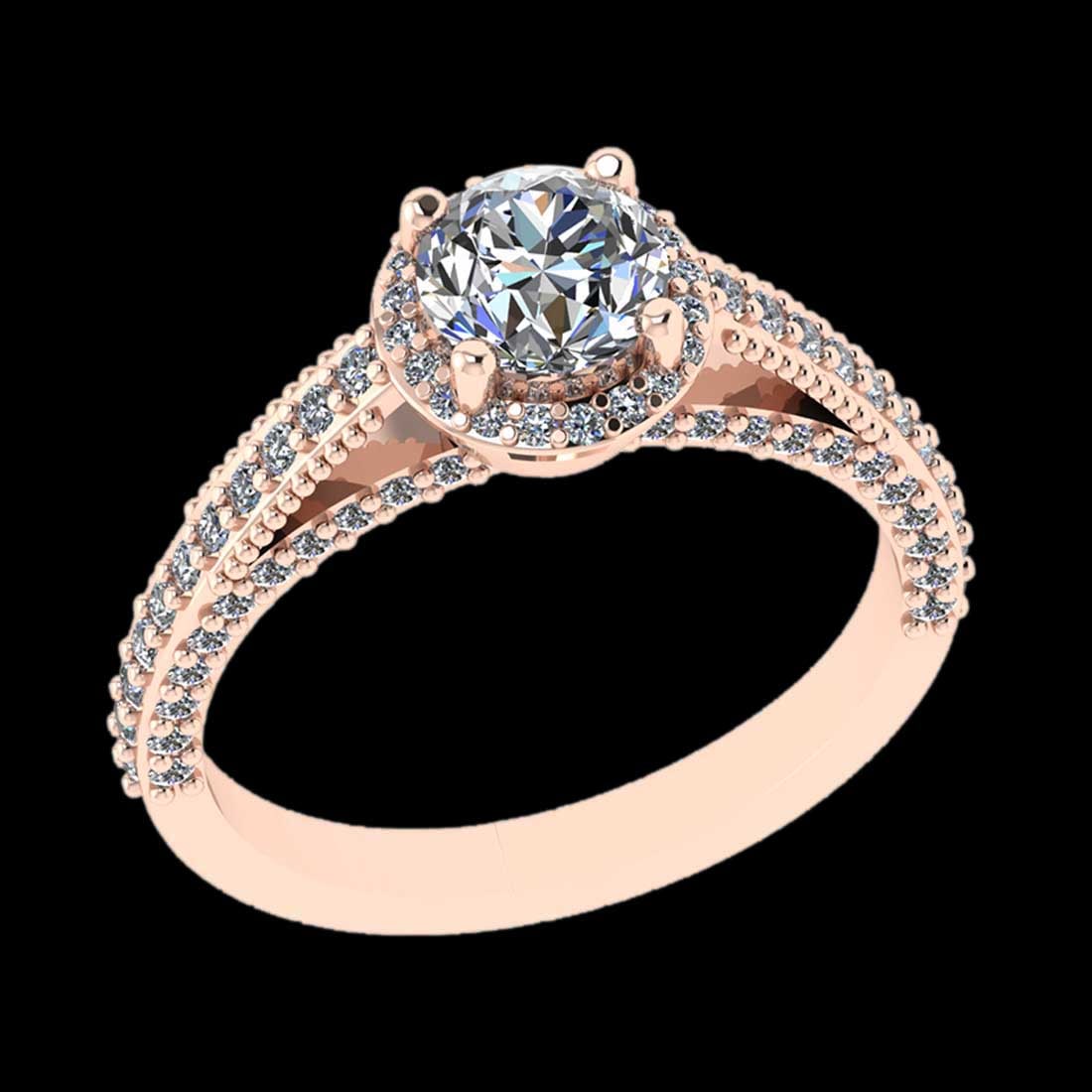 1.65 Ctw SI2/I1 Diamond 18K Rose Gold Engagement Ring: Center Diamond Weight : 0.95 Ctw ( Round Cut) Center Diamond Color :-G-H Setting : Prong Side Weight Of Ctw 0.70 Ctw Color : G-H Clarity : SI2/I1 Stone Setting : Prong Metal Weight : Approx 6.30 gram 