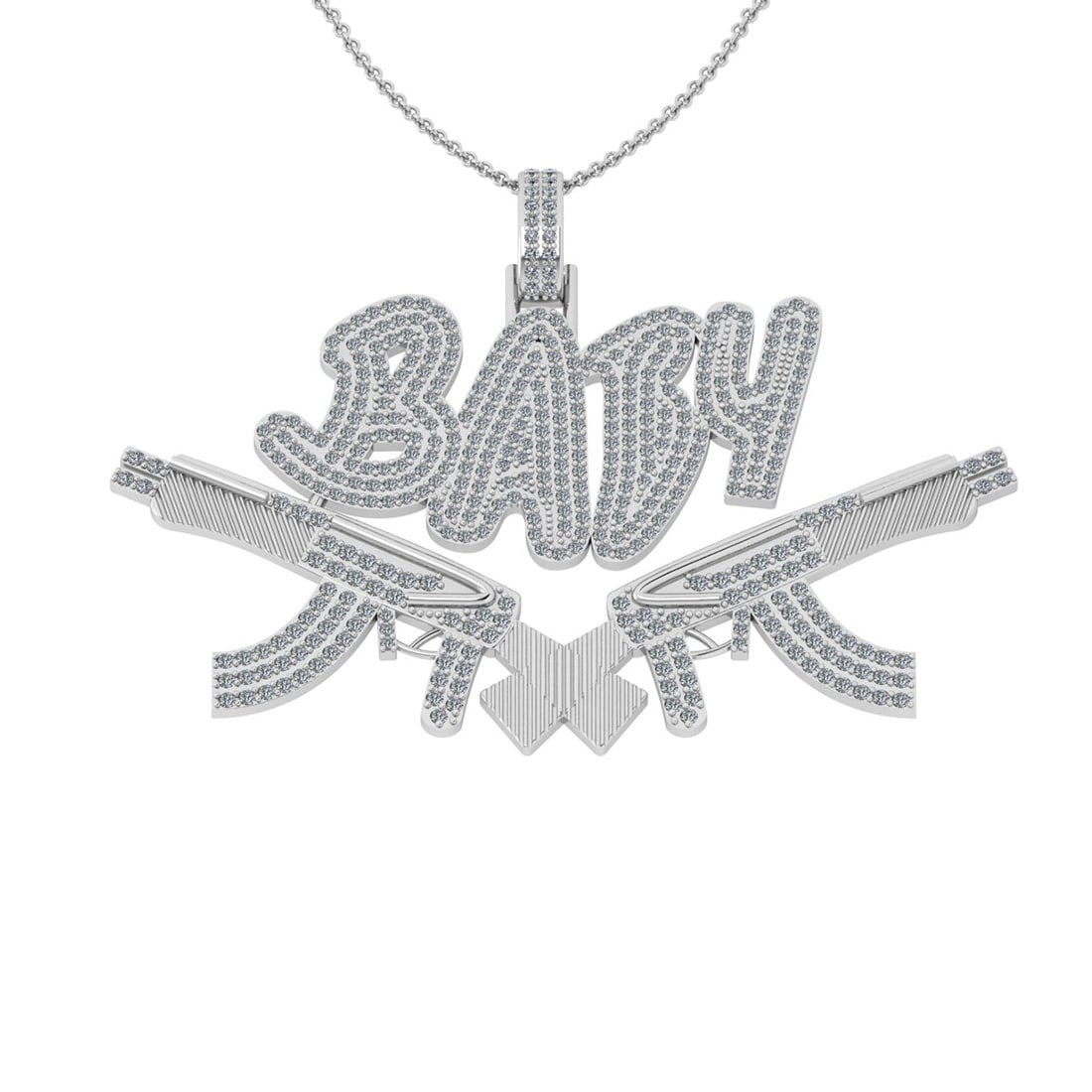 2.75 Ctw Si2/i1 Diamond 14K White Gold Necklace (1 of 1)