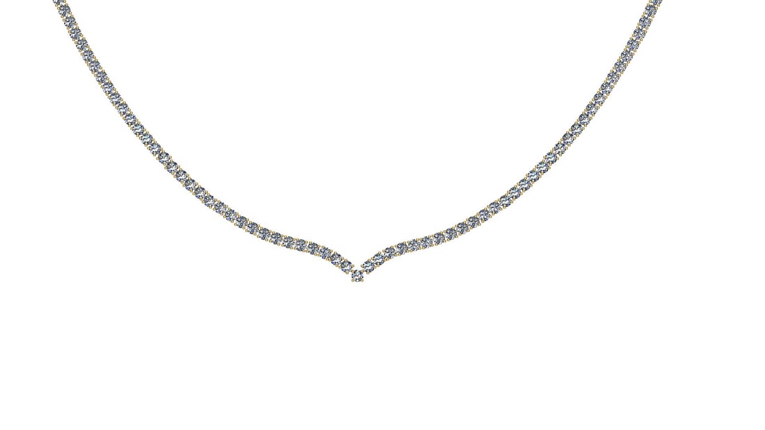 4.66 Ctw SI2/I1 Diamond 14K Yellow Gold Necklace: Center Diamond Weight : 4.66 Ctw (Round Cut) Center Diamond Color :- J-K Center Clarity : SI2/I1 Stone Setting : Metal Weight : Approx 14.59 Gram 14K Yellow Gold Necklace Size :-17 Inch T4-006-1.7N