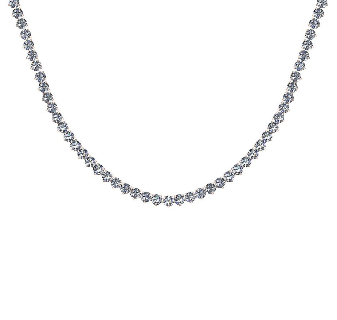 4.64 Ctw SI2/I1 Diamond 3 14K Rose Gold Necklace (1 of 1)