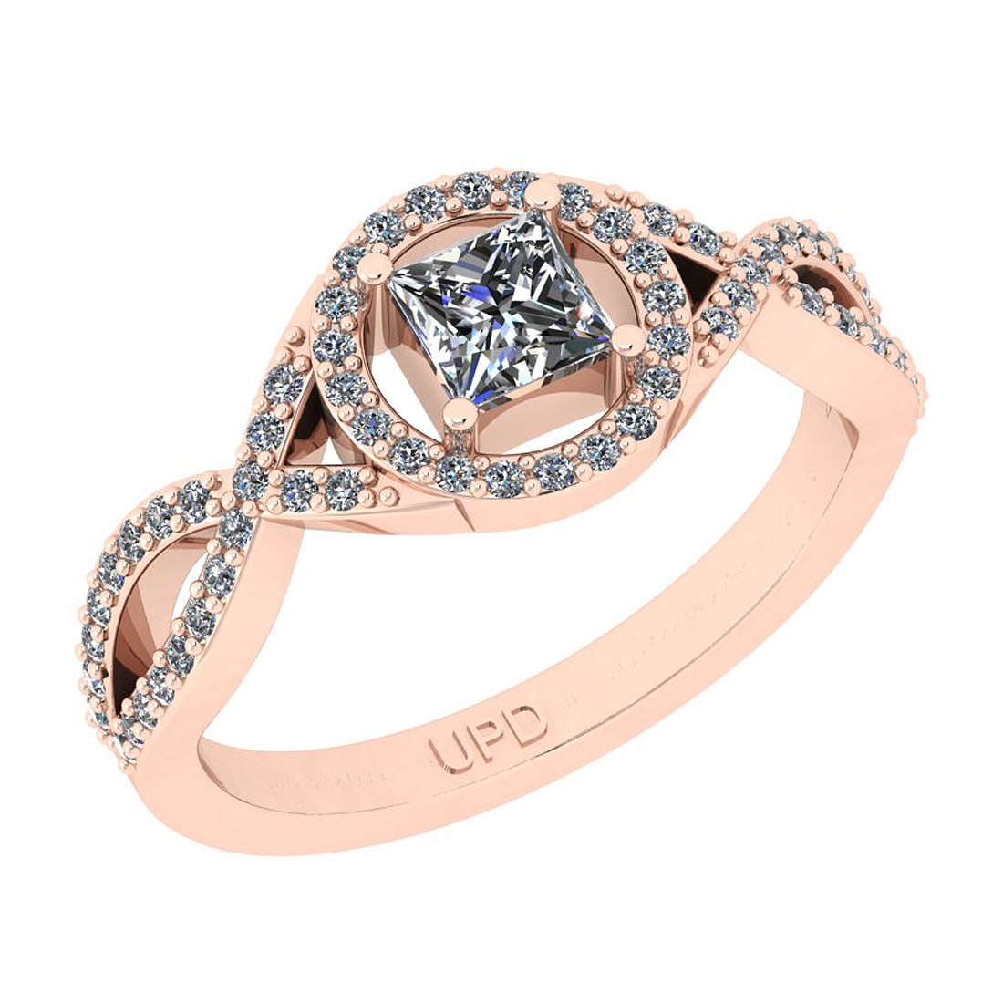0.59 Ctw SI2/I1 Gia Certified Center Diamond 14K Rose Gold Engagement Ring: Center Diamond Weight : 0.39 Ctw ( Princess Cut) Center Diamond Color :-J-K Center Stone Setting : Prong Center Clarity : SI2/I1 Side Stone Weight Of Ctw 0.20 Ctw Side Stone Color : J-K Stone Clarity 