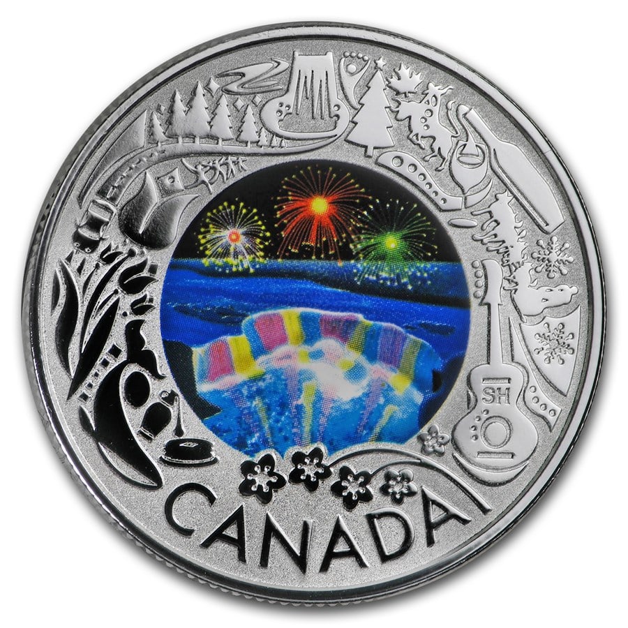 2019 Canada 1/4 oz Ag $3 Celebrating Canadian Fun: Niagara Falls (1 of 1)